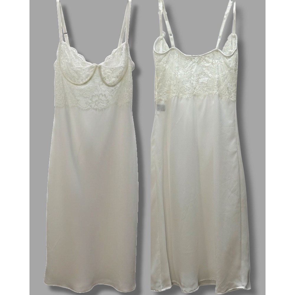 Vintage Natori Luxery Lingerie Bias‎ Cut Bustier Slip Dress Sz 36/L Old Money